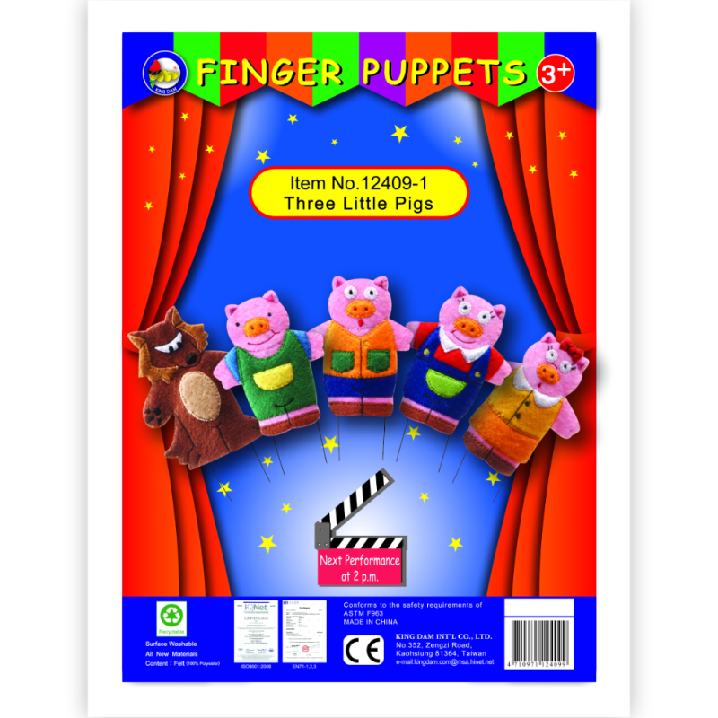 #12409-1 Three Little Pigs Finger Puppets