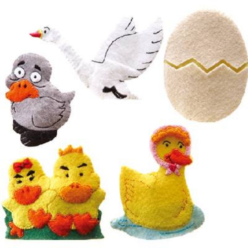 #12417-2 The Ugly Duckling Finger Puppets