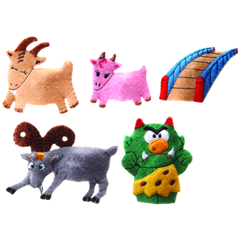 #12422-1 The Three Billy Goats Gruff Finger Puppets