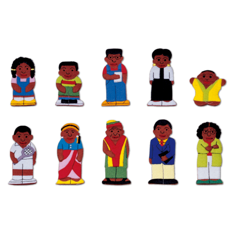 #12435 Black Family & Friends Finger Puppets