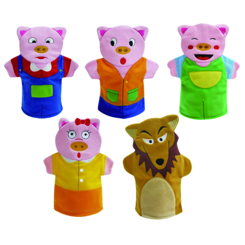 #12462-1 Three Little Pigs Hand Puppets