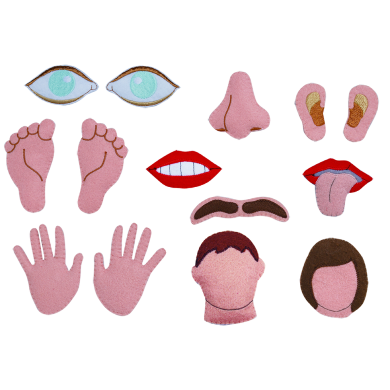 #12705-2 Felt Motifs (small) – My Body Parts