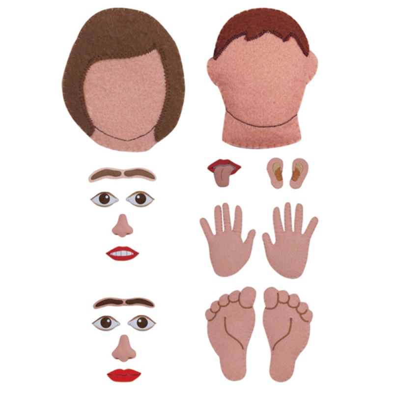 #12705L-2 Felt Motifs (Large) – My Body Parts