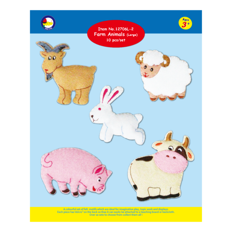 #12706L-2 Felt Motifs (Large) – Farm Animals