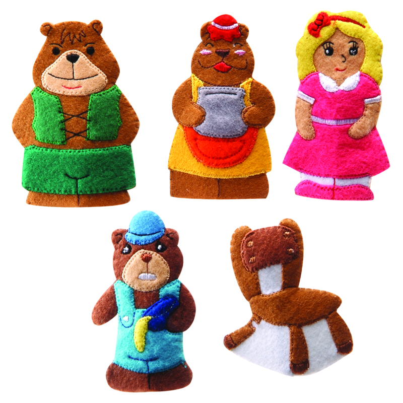#12411-1 Goldilocks & the 3 Bears Finger Puppets