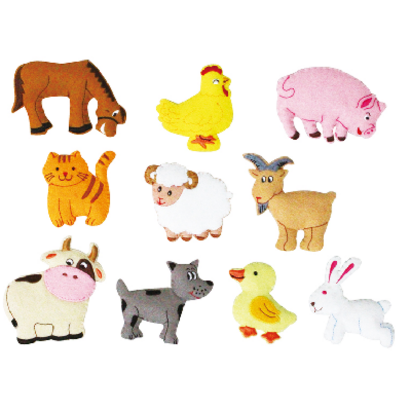 #12706-2 Felt Motifs (small) – Farm Animals