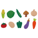 #12723-2 Felt Motifs (small) - Vegetables
