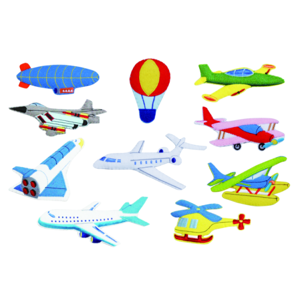 #12701L-2 Felt Motifs (Large) - Air Transport